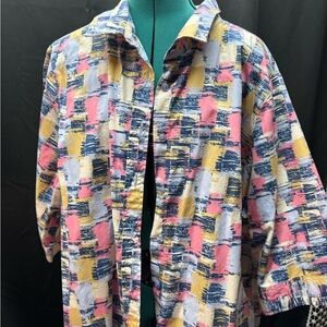 Multicolor Button Down Shirt for Women